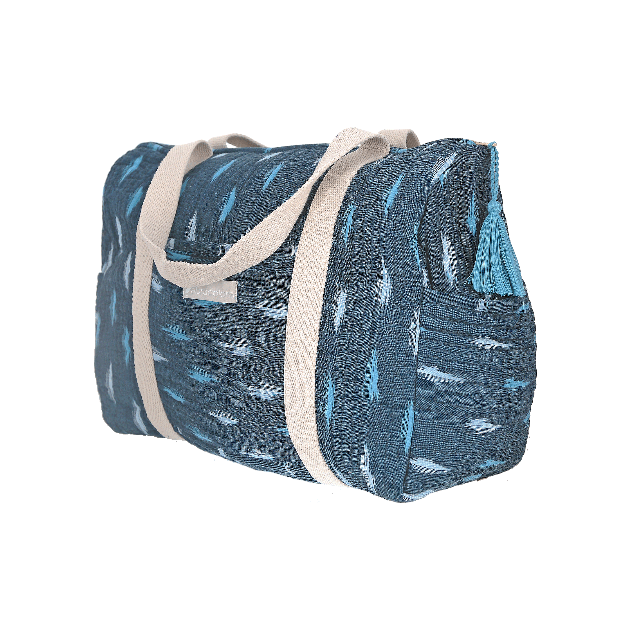 Bolsa  ikat azul y turquesa