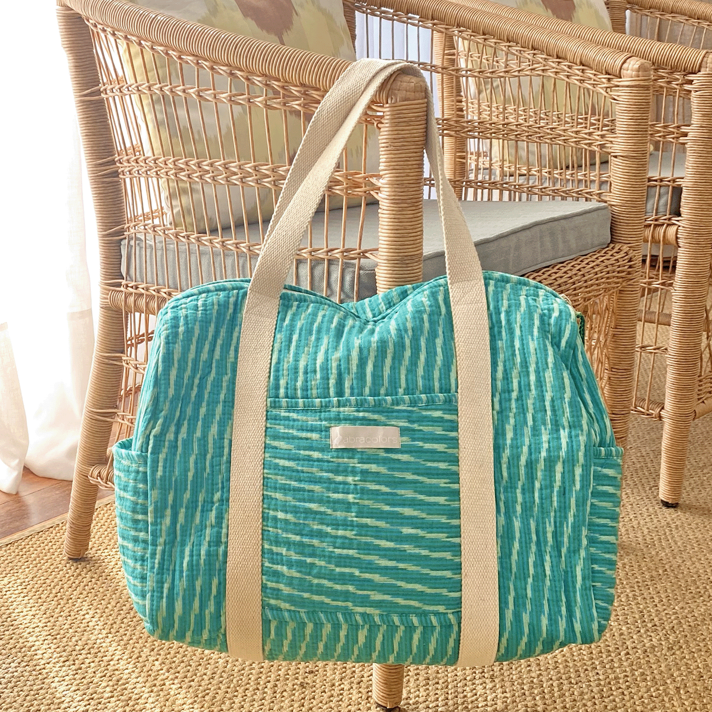 Bolsa ikat verde