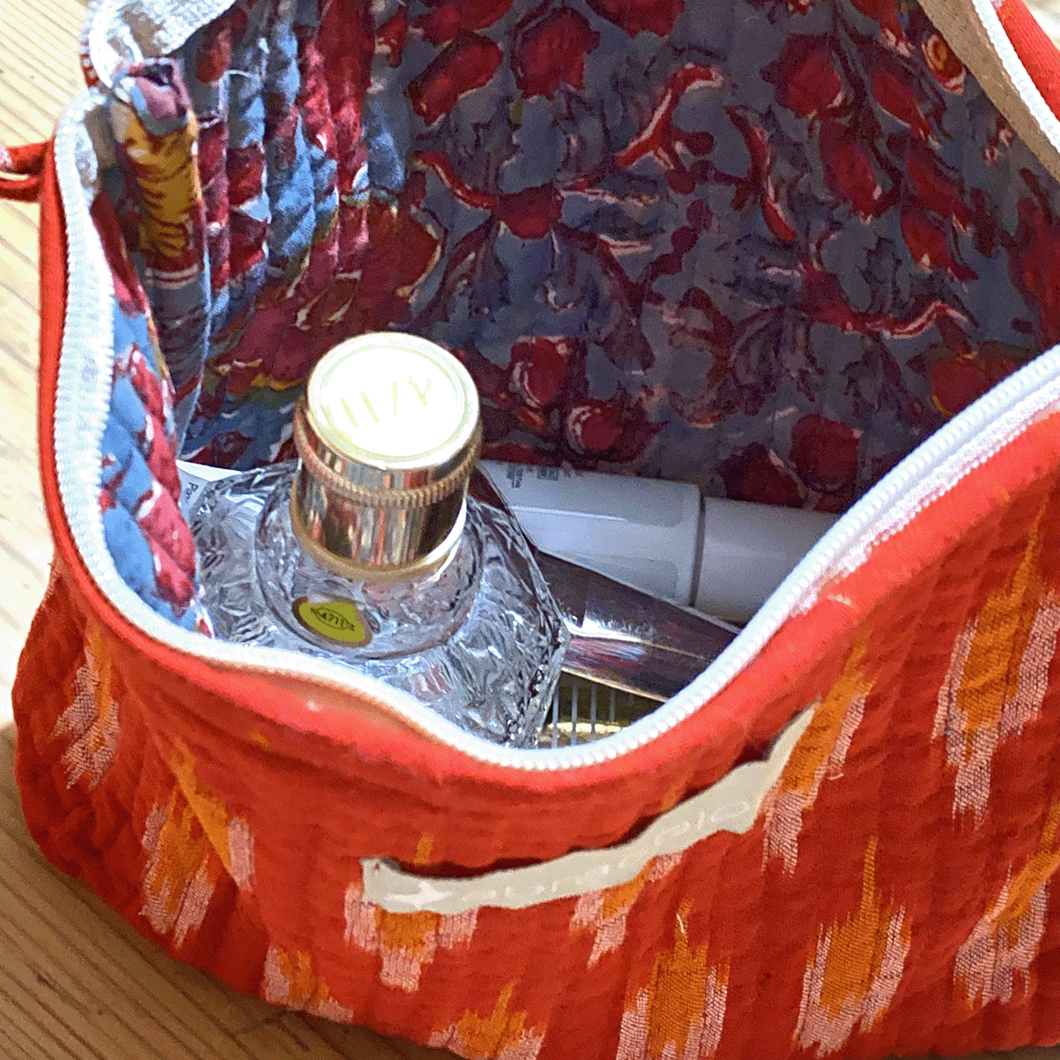 Bolsita ikat coral