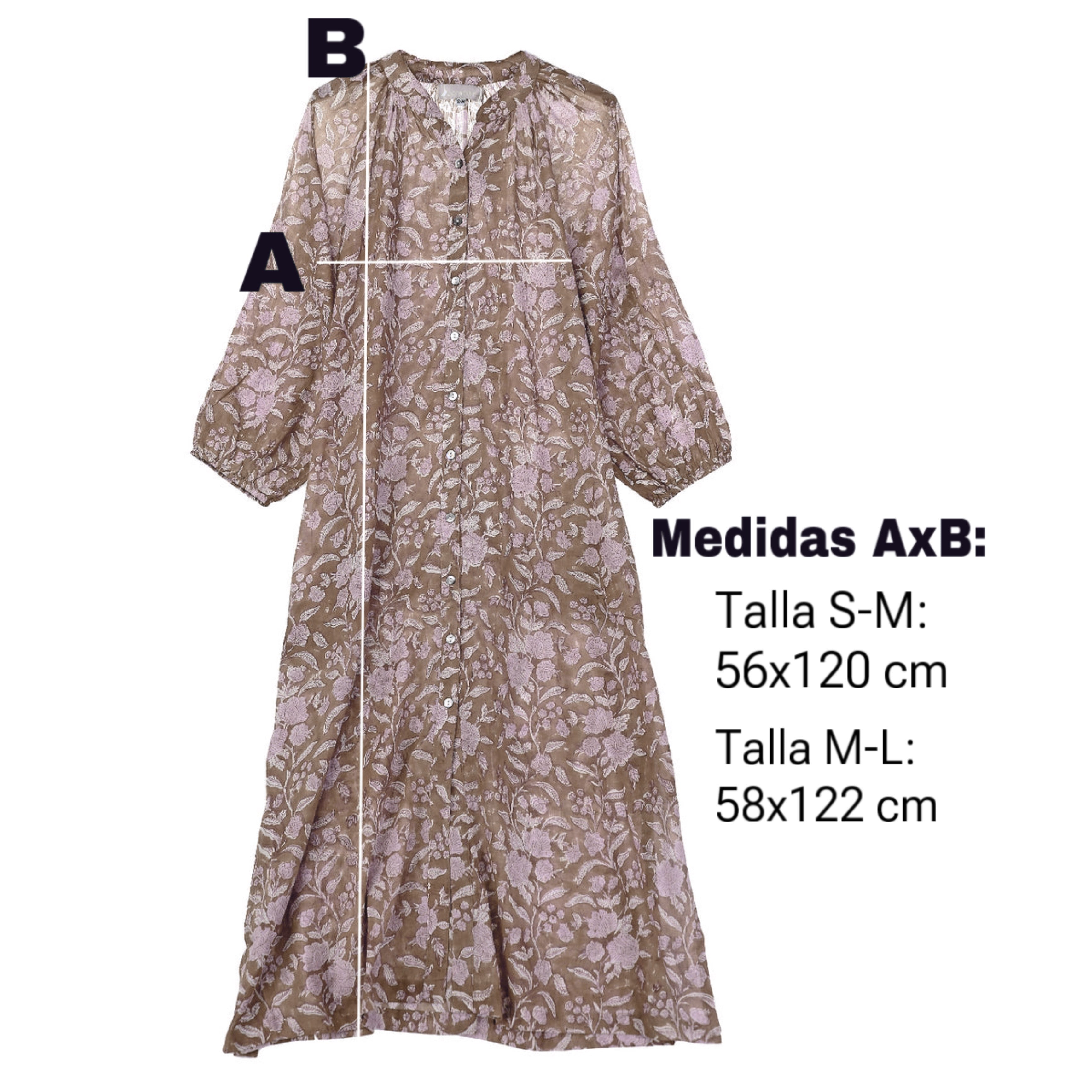 Vestido abullonado rayas verde