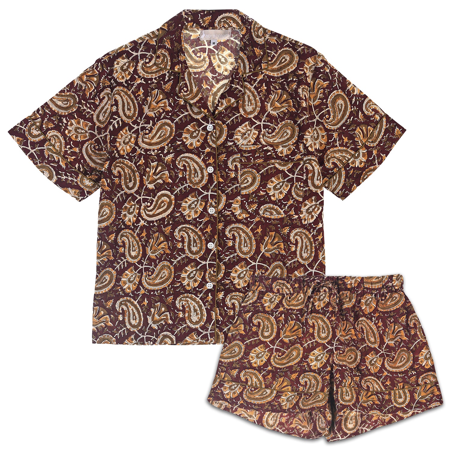 Pijama corto paisley