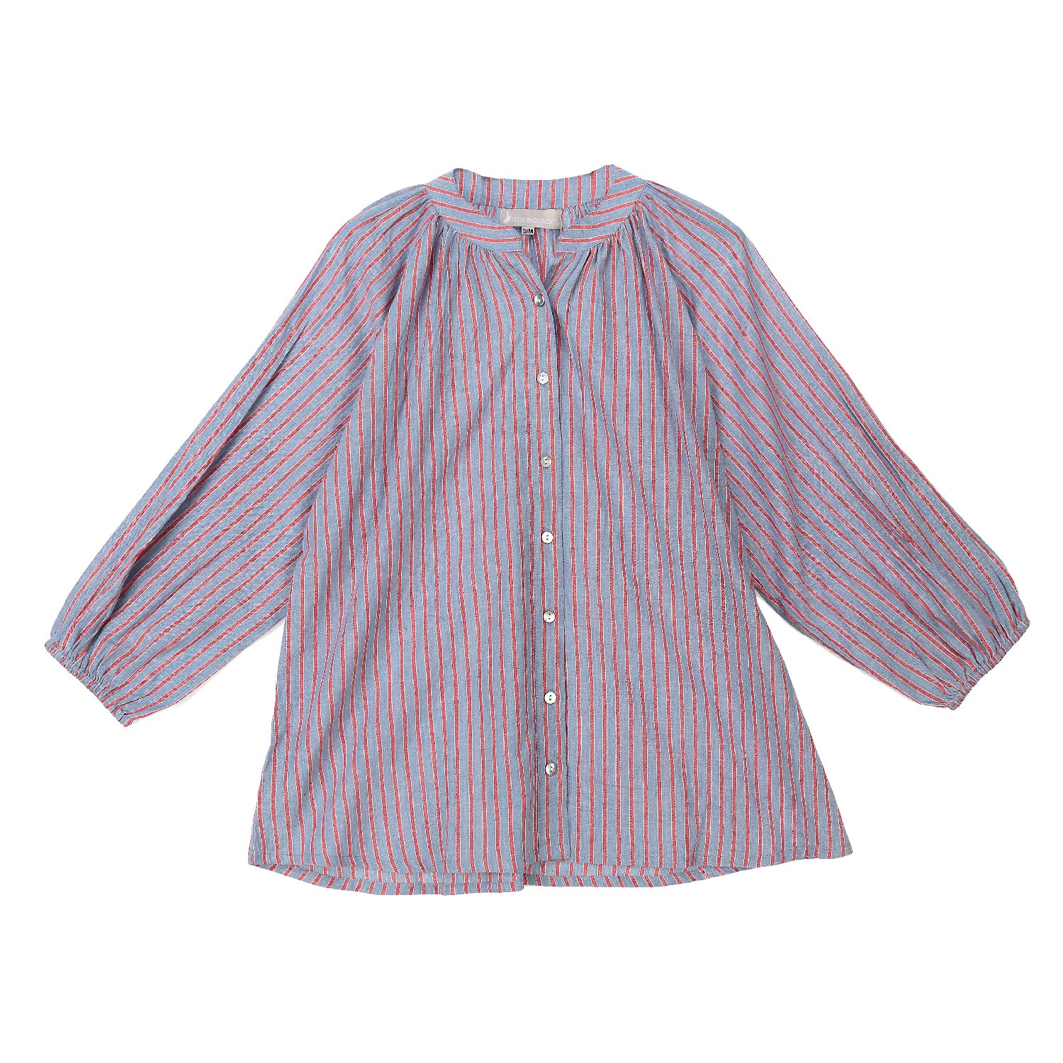 Camisa rayas azul y roja