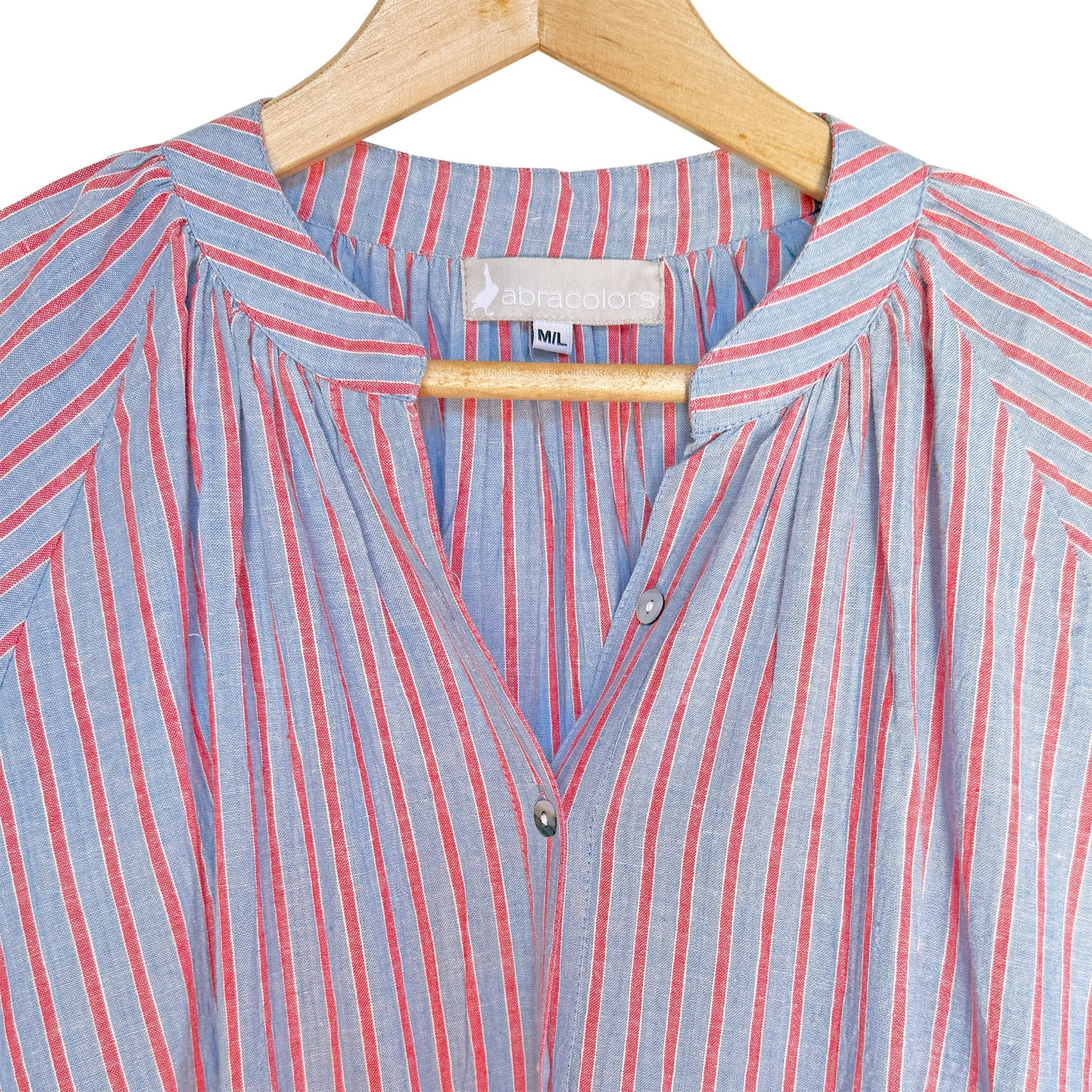 Camisa rayas azul y roja