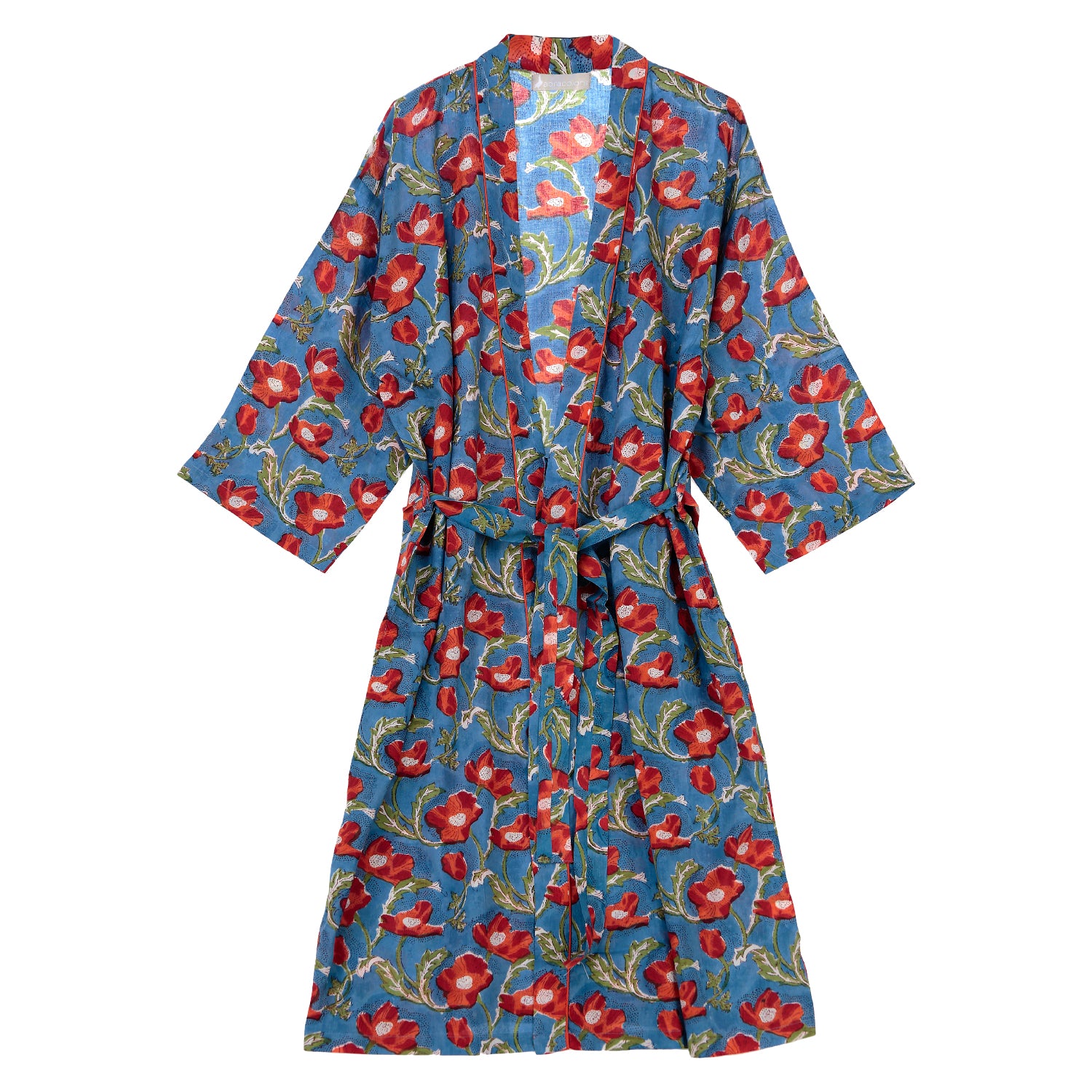 Kimono flores amapola