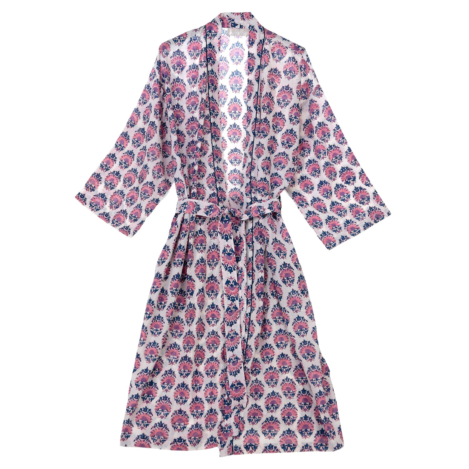 Kimono flores blanco