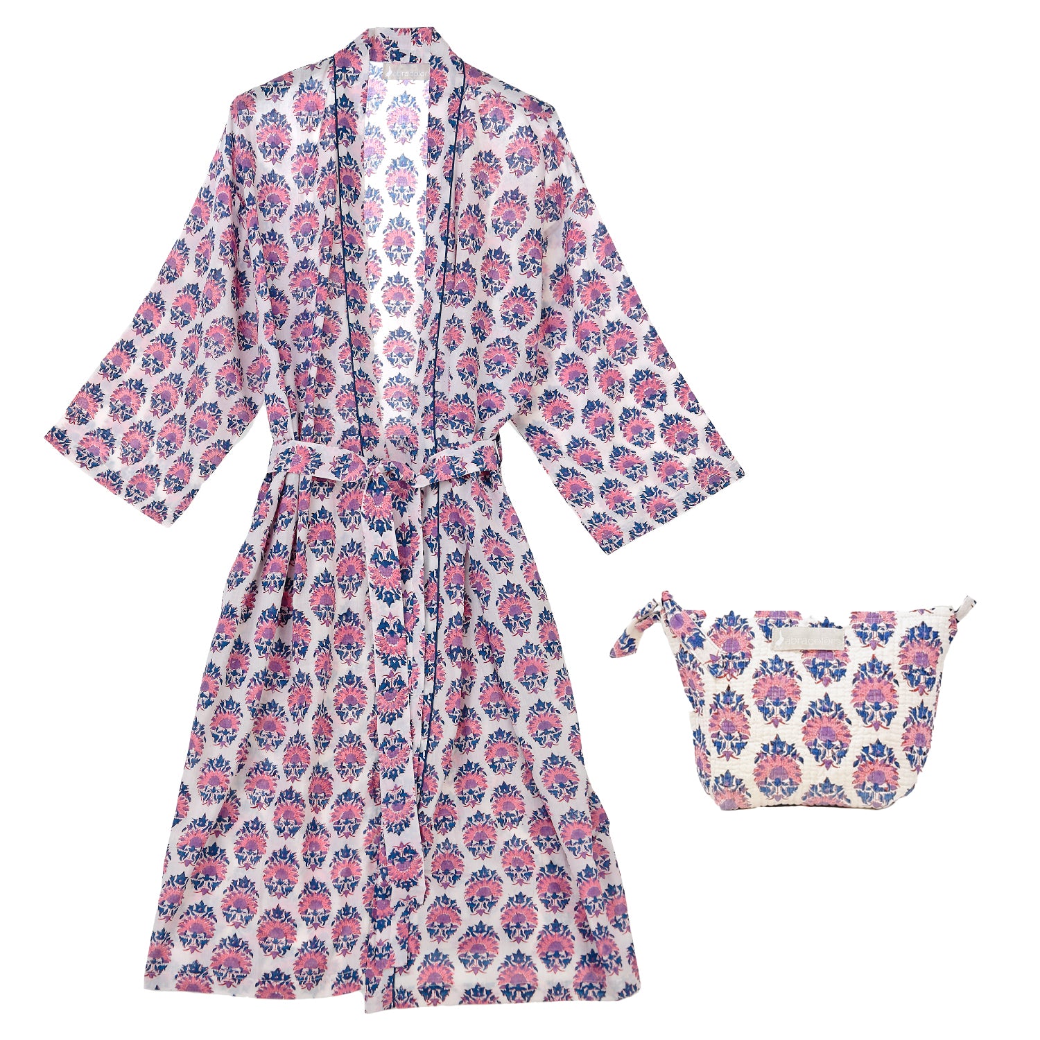 Kimono blanco con bolsita