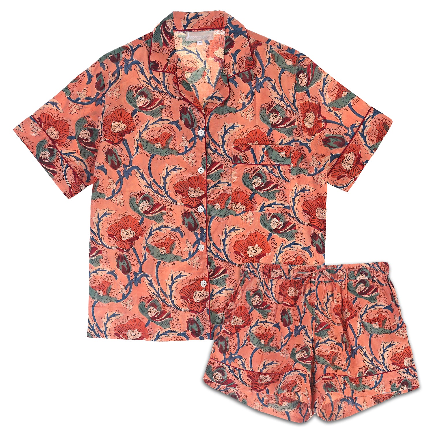 Pijama corto coral