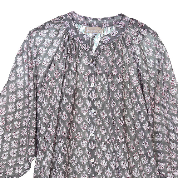 Vestido abullonado gris