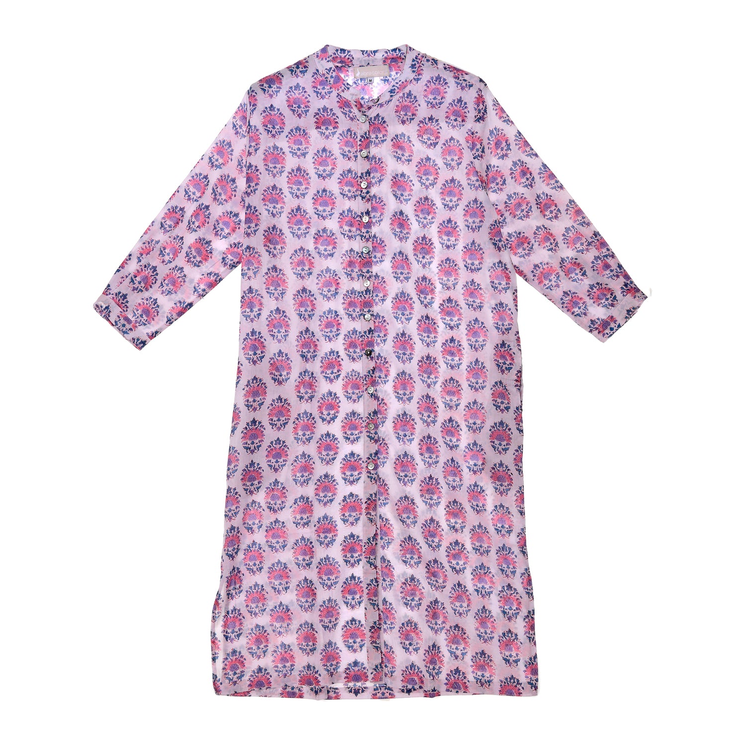 Vestido camisero flor blanca