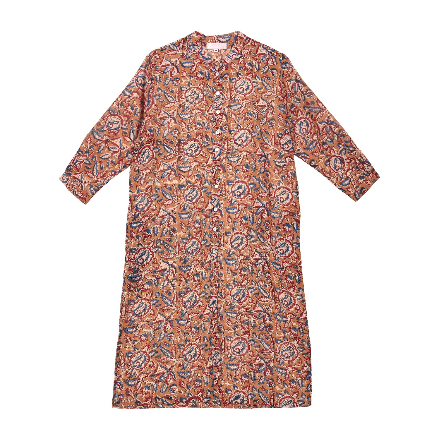 Vestido largo ocre