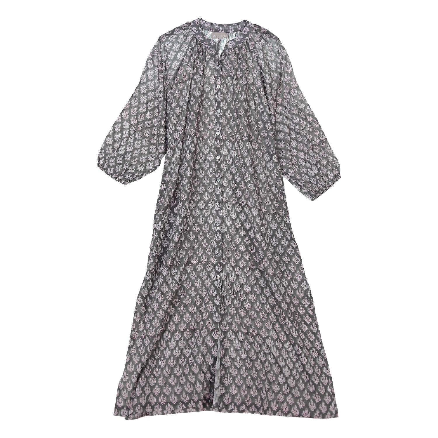 Vestido abullonado gris