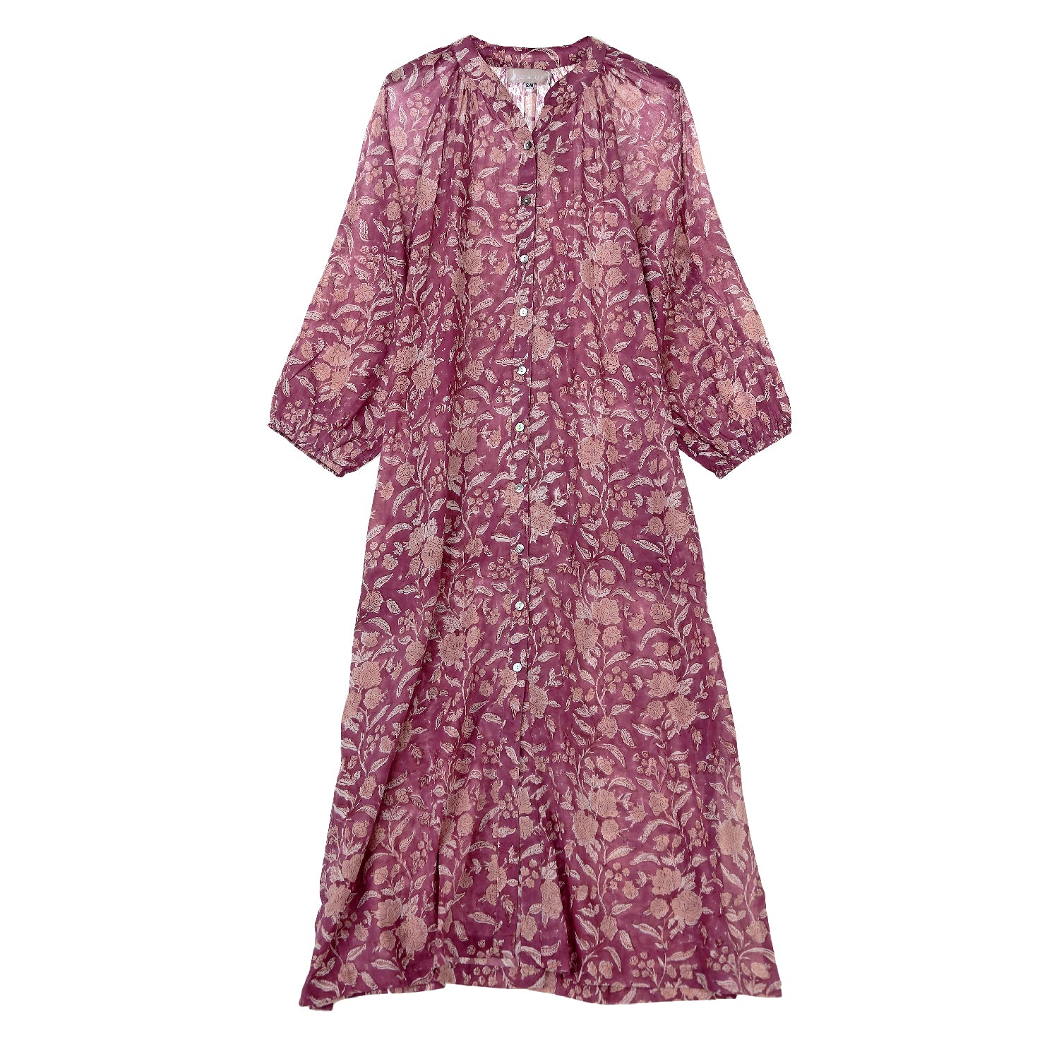 Vestido abullonado flores