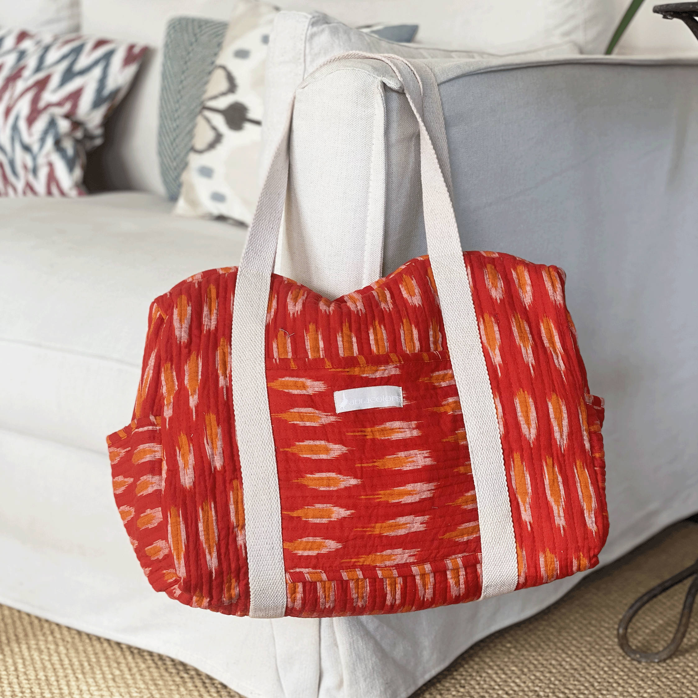 Bolsa  ikat coral