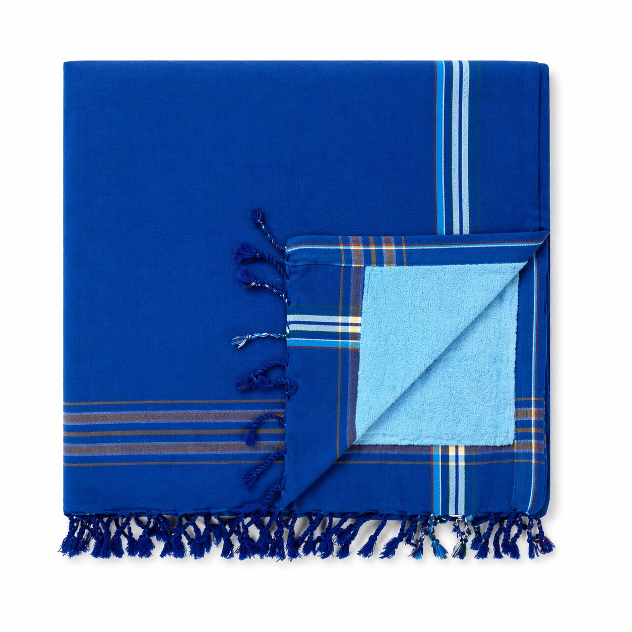 Blue ikat pareo towel
