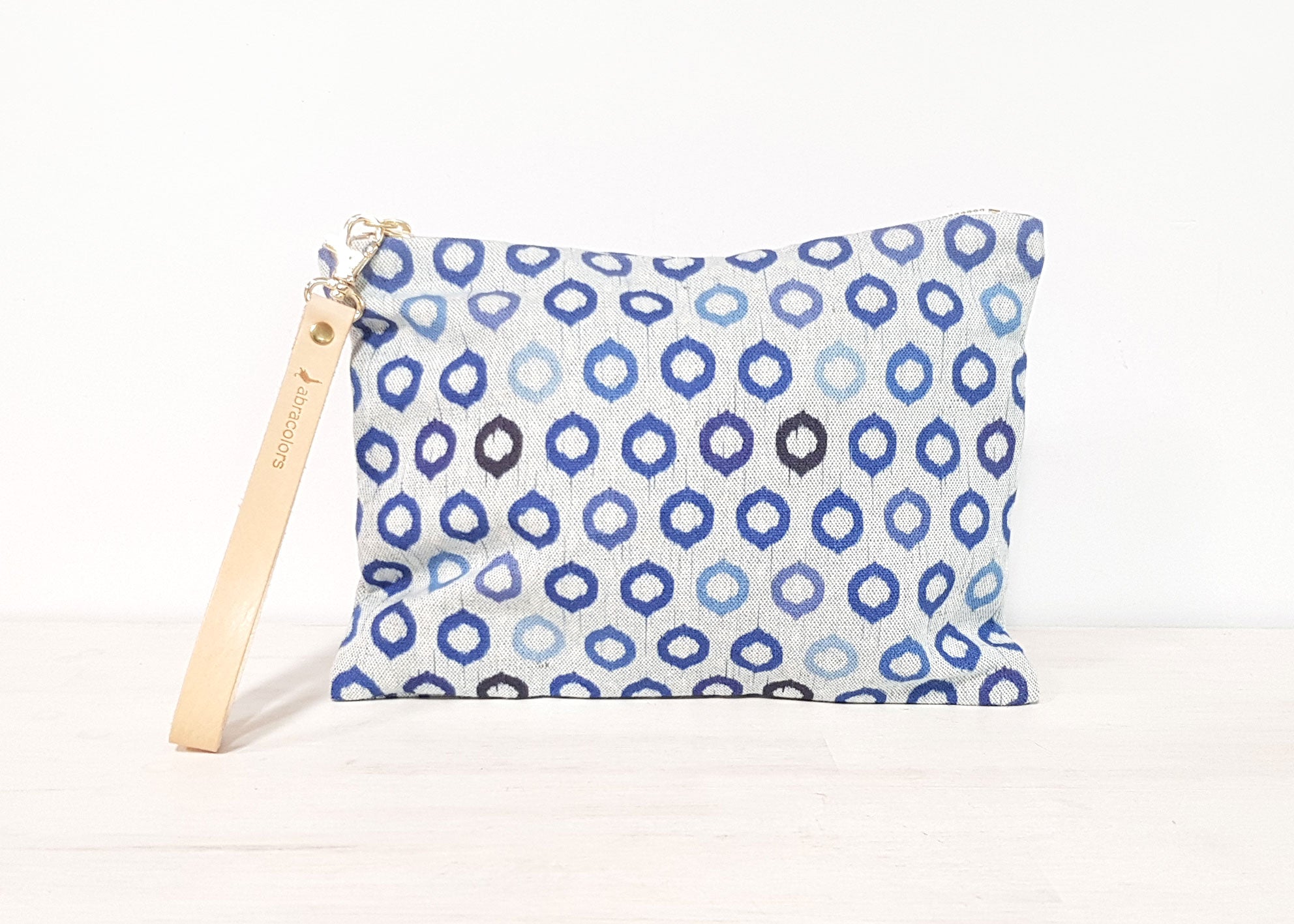 Bolsa mano ikat blue