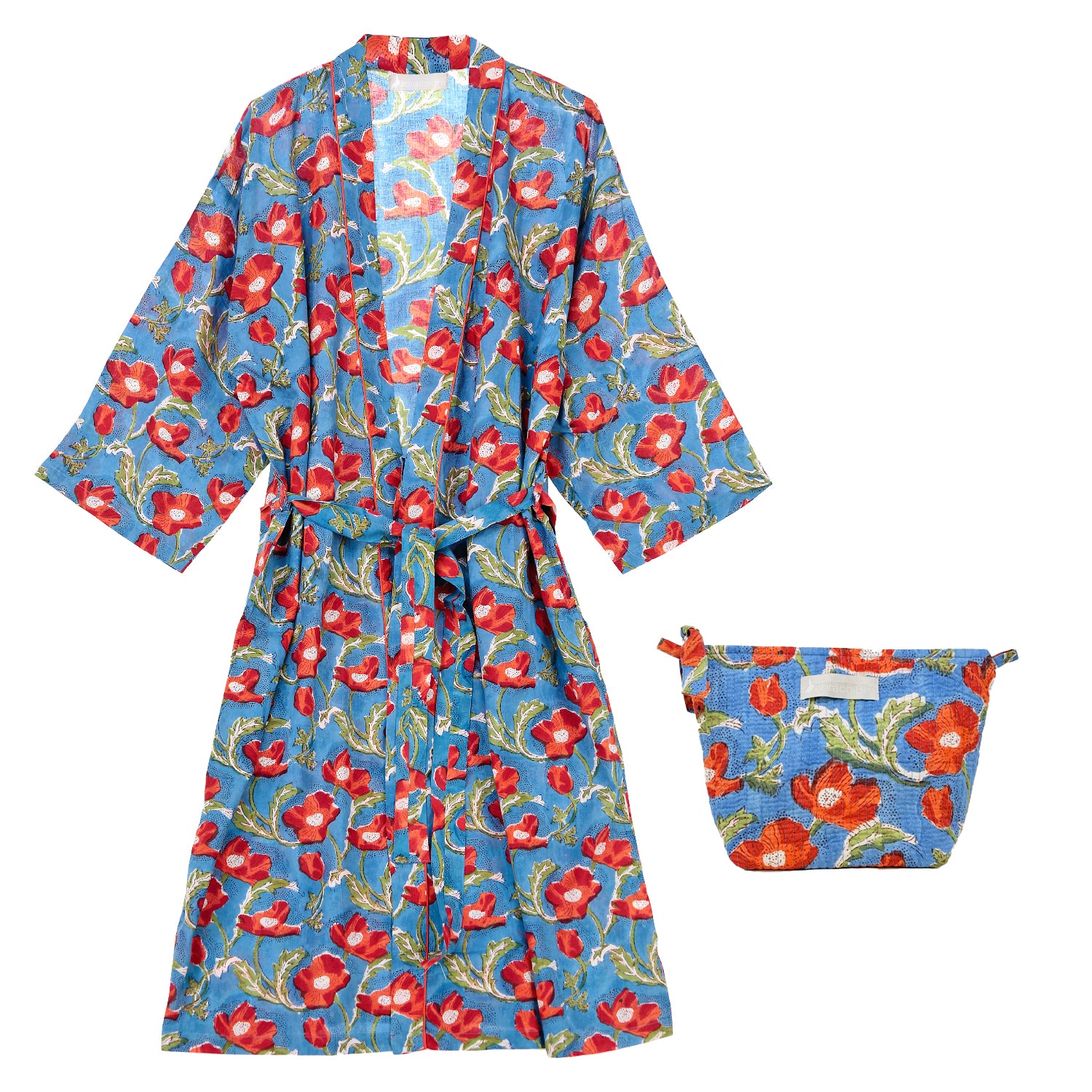 Kimono amapola con bolsita