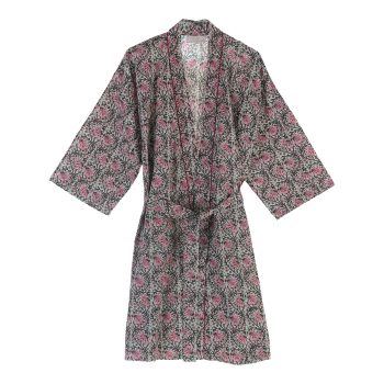 Kimono flores menta